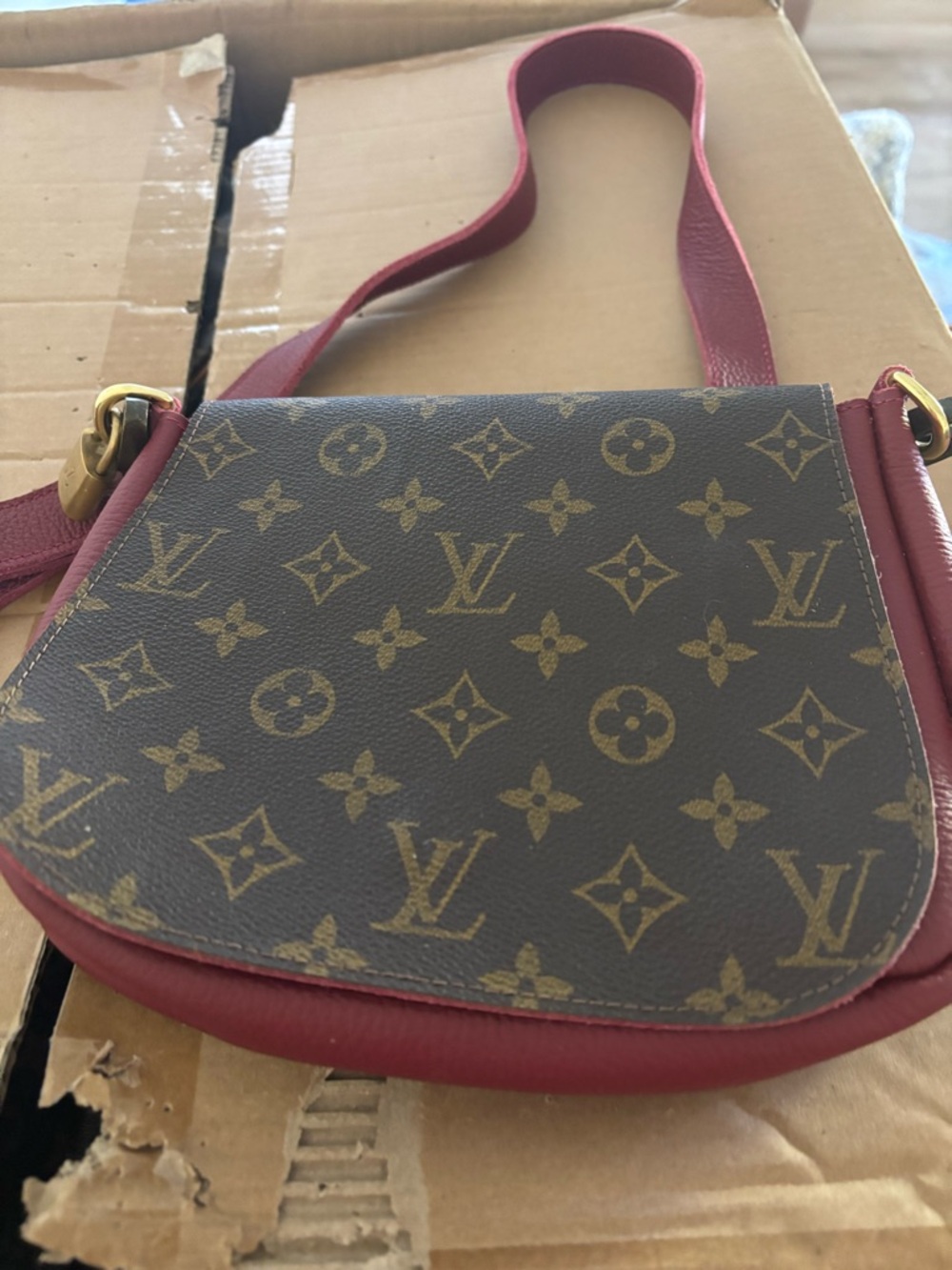 Vintage Boho bag/upcycled Louis Vuitton canvas